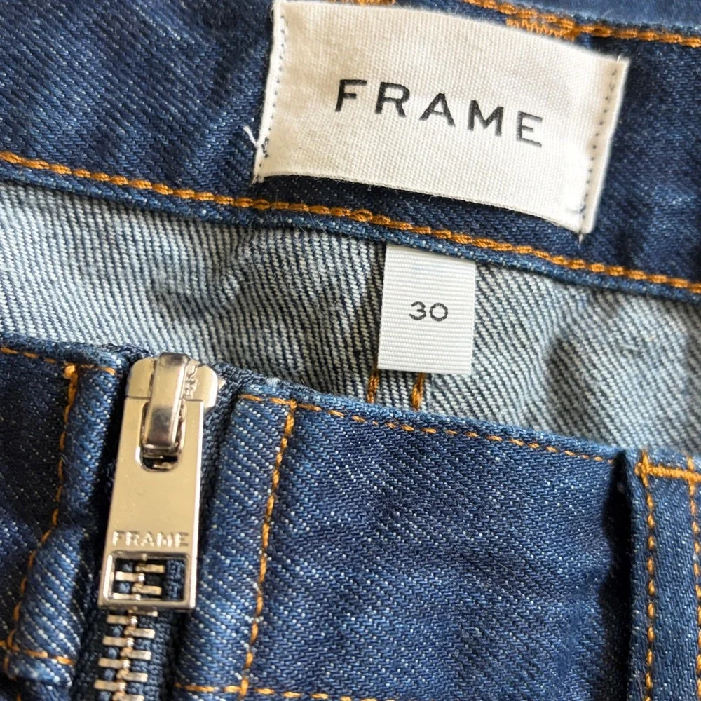 Frame High Rise Ziipper Jeans - Picture 7 of 8